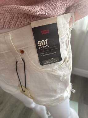 Coated 501® Original Fit High Rise Women's Shorts - White